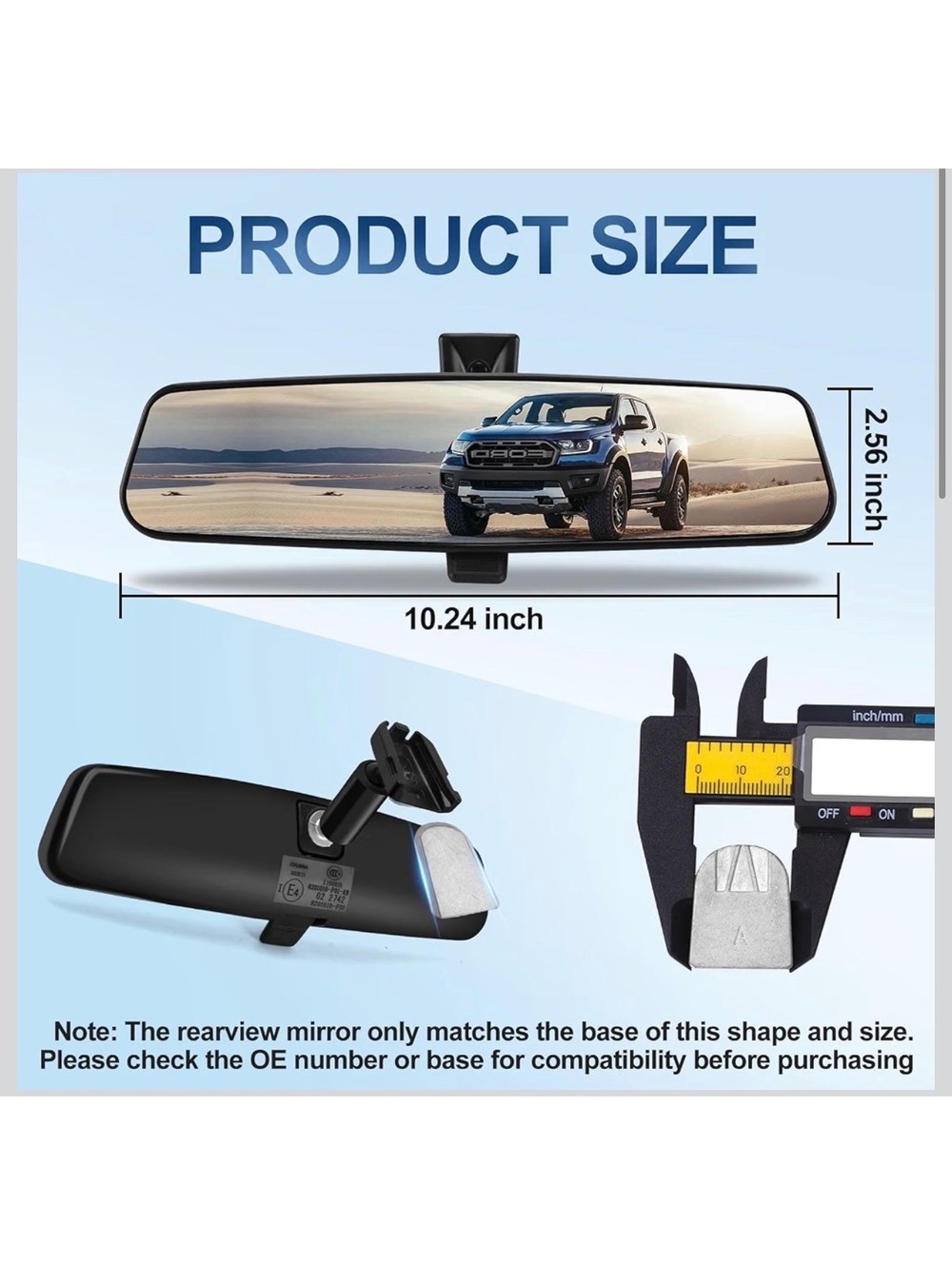 Interior Rearview Mirror Kit Compatible with Multiple Car Models - Picture 6 of 8